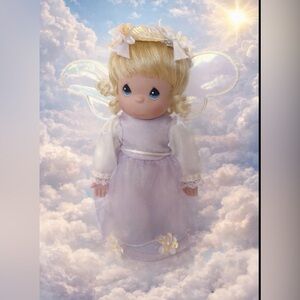 Precious Moments Doll Ashton Drake June Birthstone  Angel Doll NWT 1999 Vintage